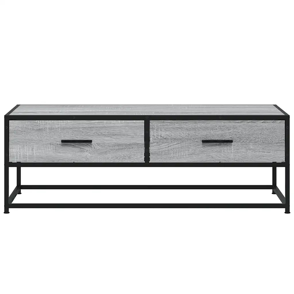 vidaXL Tavolino Salotto Grigio Sonoma 100x50x35cm Multistrato Metallo