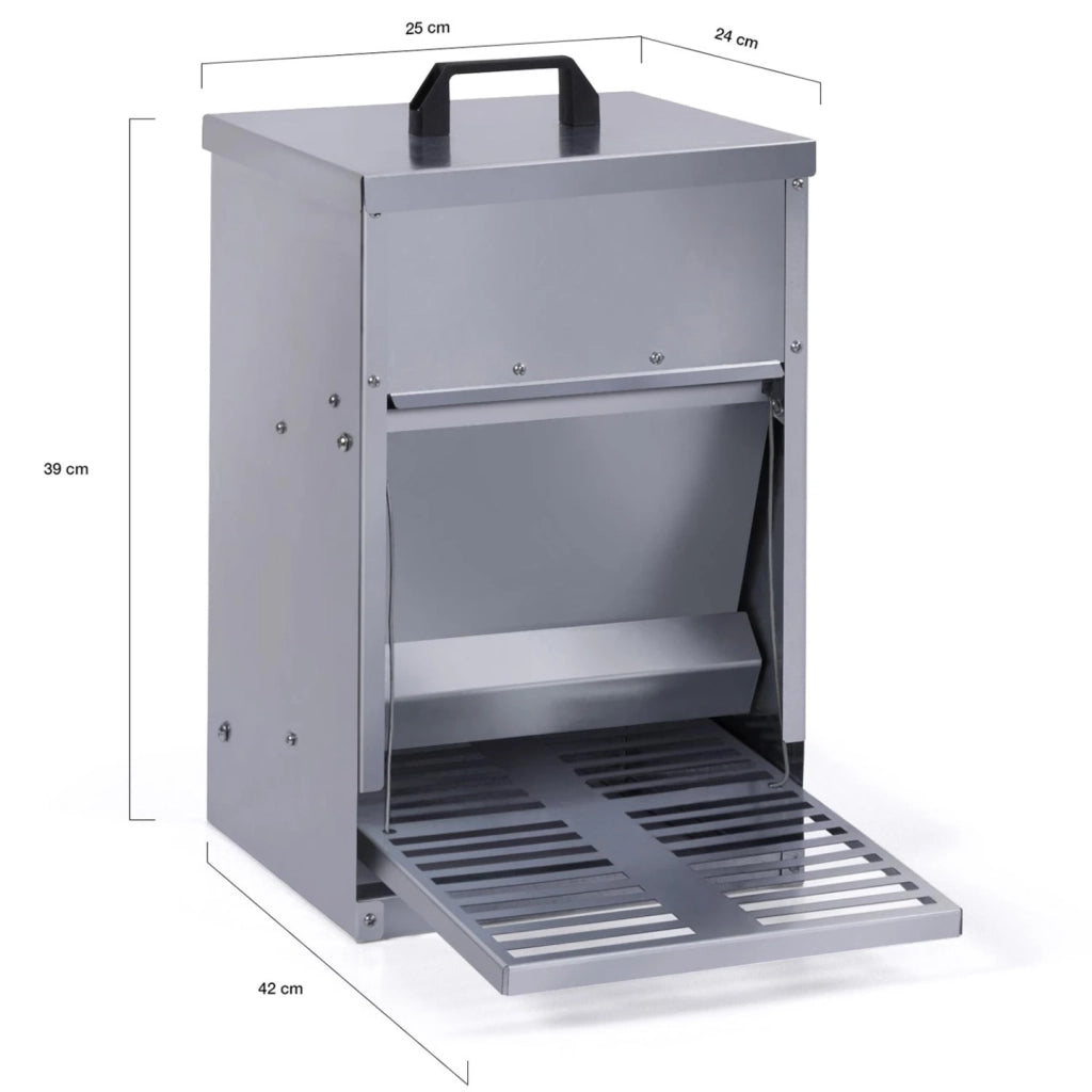 IDMarket - Mangiatoia per polli a pedale dosatore automatico 5 kg disinfestazione