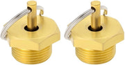Due Viti di Sicurezza in Rame - 27 mm di Diametro - 2 Pezzi - Messing - Clip di Sicurezza per Messa a Terra - M22x1,5 - Raccordo per Drenaggio