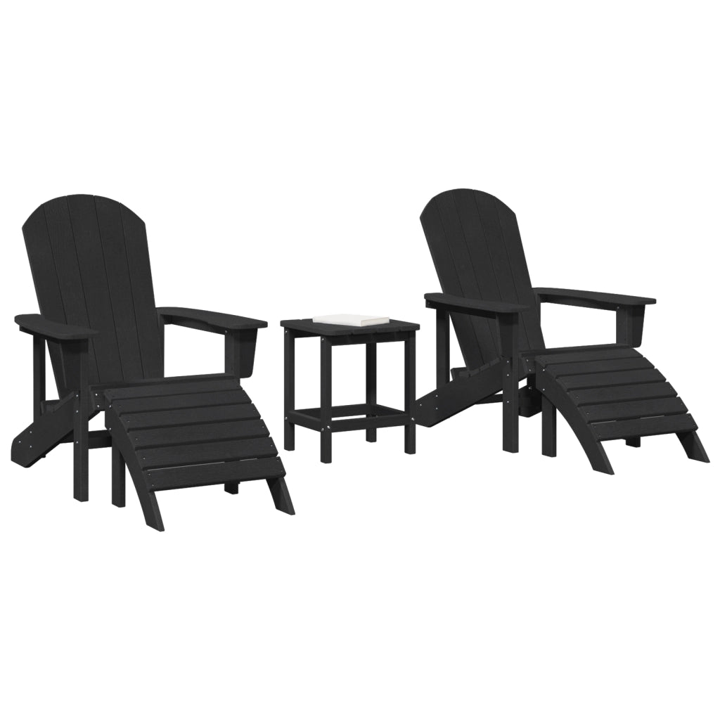 Set da Giardino Black HDPE 3 Pezzi
