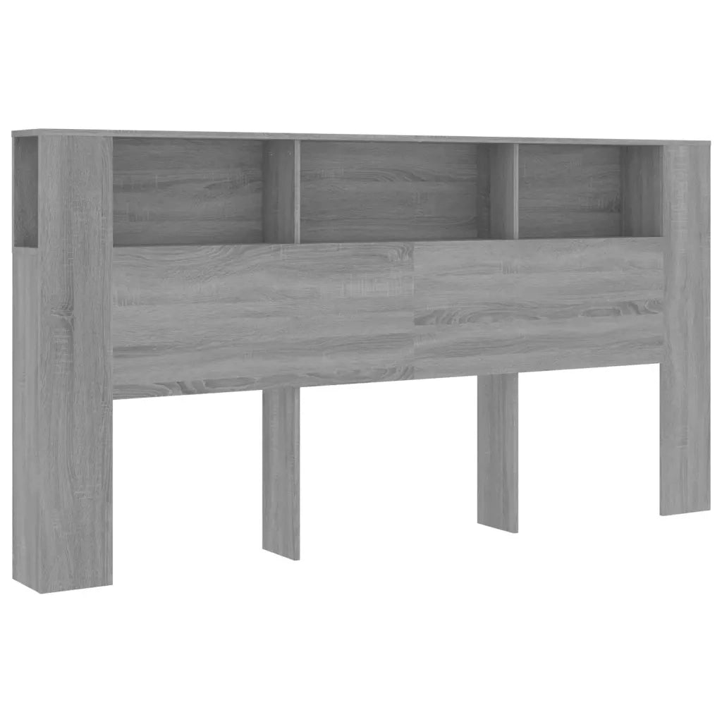 Testiera con Contenitore Grigio Sonoma 200x18,5x104,5 cm 817280