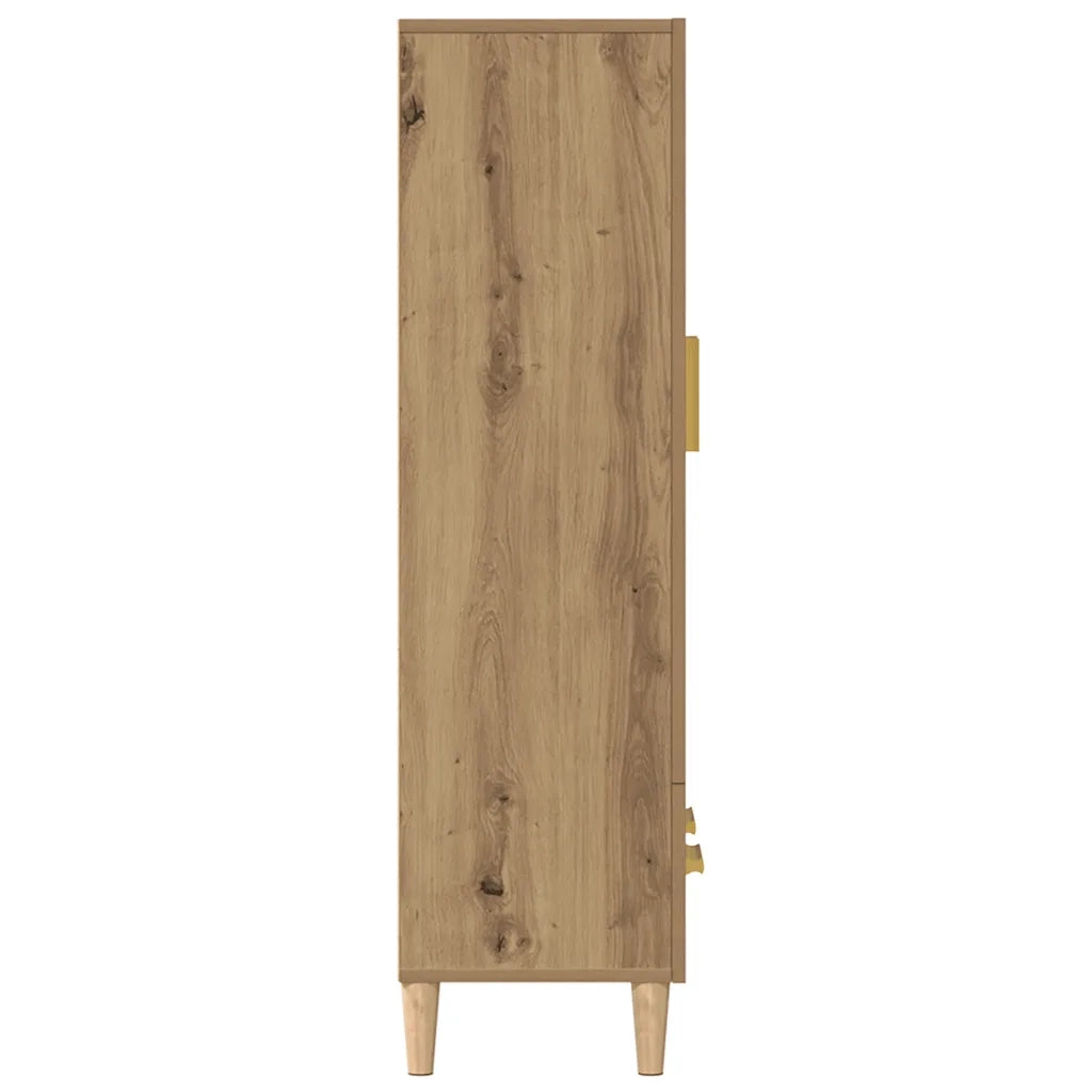 Credenza Rovere Artigianale 70x31x115 cm in Legno Multistrato 856915