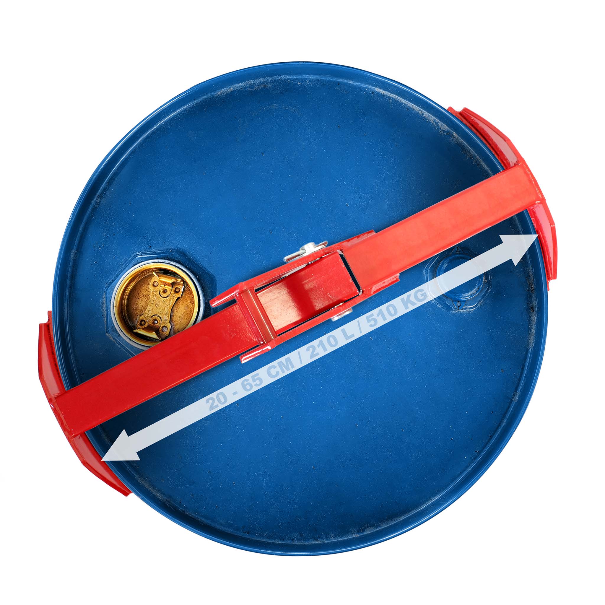 Pinza per sollevamento fusti in verticale fino a 210l e max 500kg Sollevatore barili