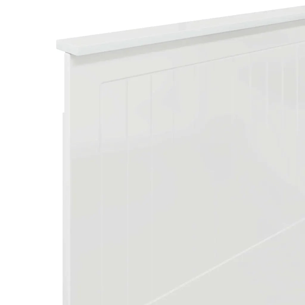 Testiera-Testata-Testiera Decorativa Bianco Lucido 75 cm Legno multistrato 979073