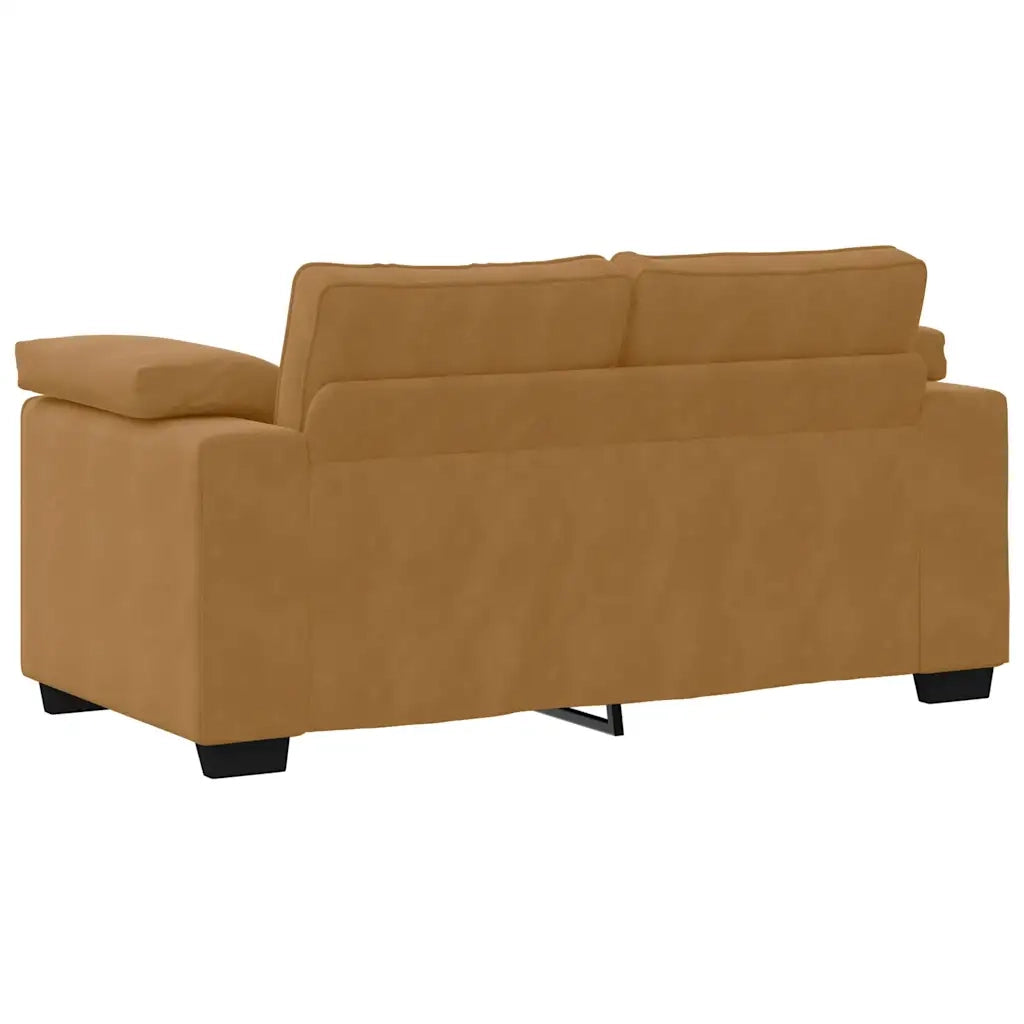 Divano Divanetto Marrone 120 cm in Velluto