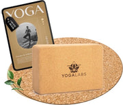 Set di blocchi di yoga premium (225 x 150 x 75 cm) in cura naturale di corteccia d'acacia - Blocchi di yoga idonei per la schiena e comodi per il sedere
