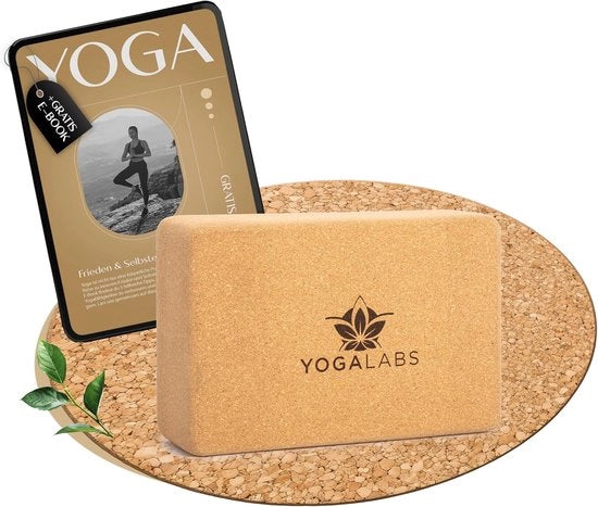 Set di blocchi di yoga premium (225 x 150 x 75 cm) in cura naturale di corteccia d'acacia - Blocchi di yoga idonei per la schiena e comodi per il sedere