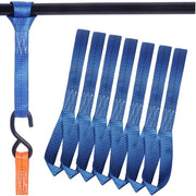 Cinture di sostegno morbide, nylon pesato, capacità di sollevamento 680 kg, ideali per auto, moto, campeggio, arrampicata, fissaggi di sostegno (30 cm, blu), 8 pezzi