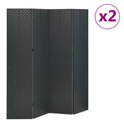 Paravento a 4 Pannelli 2 pz Antracite 160x180 cm in Acciaio cod mxl 69519