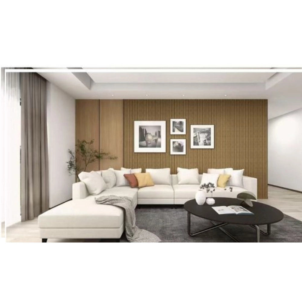 Trade Shop - Pannello Decorativo 3d Effetto Legno 122x290 Cm Doghe Verticali In Ps Moderno -