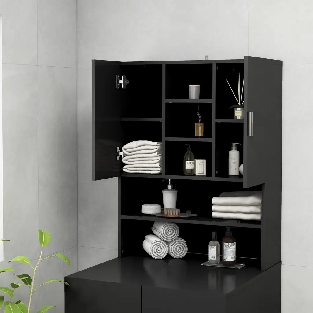 Mobile per Lavatrice Nero 70,5x25,5x90 cm CFW4075768