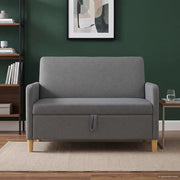Divano con Storage Grigio Scuro 122 x 78 x 87 cm Poliestere 42036892