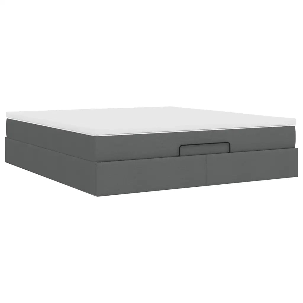 Struttura Letto Pouf con Materasso 180x200 cm in Tessuto 3311128