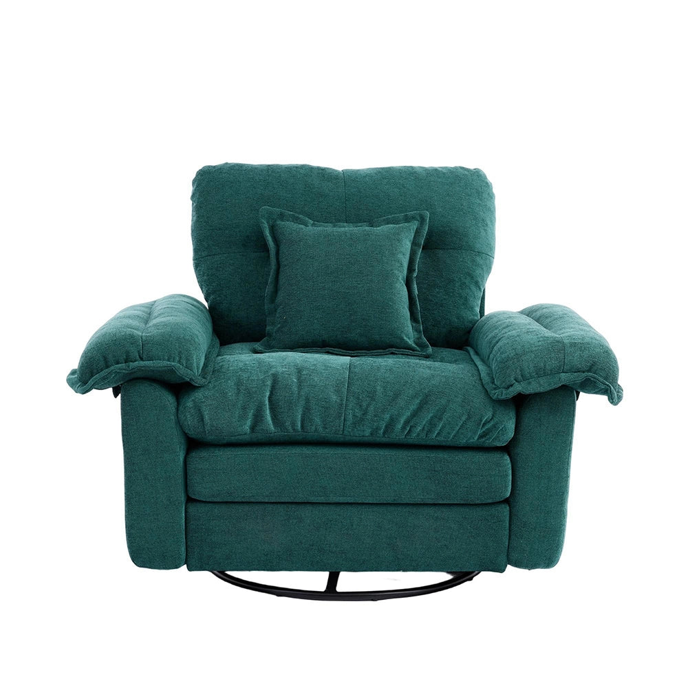 Poltrona girevole 360¡ã oversize - Xylo - Chenille, cuscino di supporto