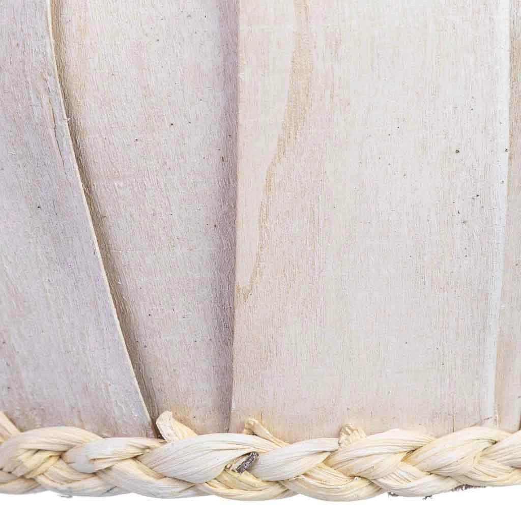 Cesto tondo in legno bianco 24x24x19h cm
