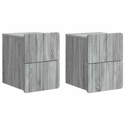 Mobiletto da notte a muro 2 pcs Grigio Sonoma 33 x 34,5 x 43 cm 898308