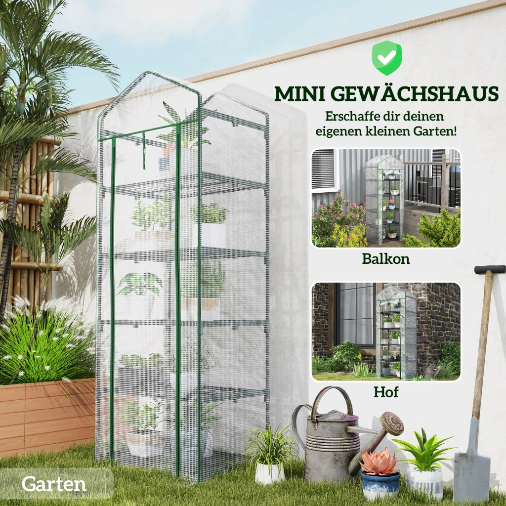 Serra da giardino ¨C zephmum ¨C acciaio e plastica, bianco, 69x49x193 cm