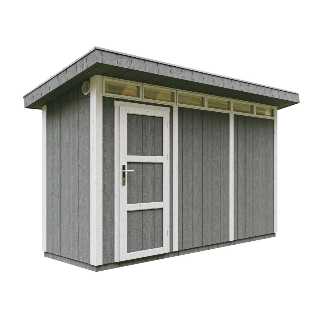 Casetta da Giardino di QUALIT? PREMIUM 4,3m?²-L161xW411cm - TIMBELA M902-CAVERN STEEL