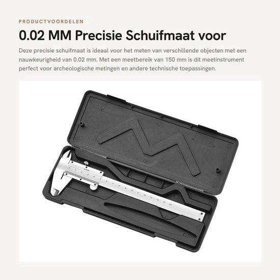 Strumento di misura a scorrimento 0.02 MM preciso - strumento di misura a metallo - strumento di misura a Vernier - aiuto per la marcatura - pinza a mano per allenamento - portata di misura 150 MM