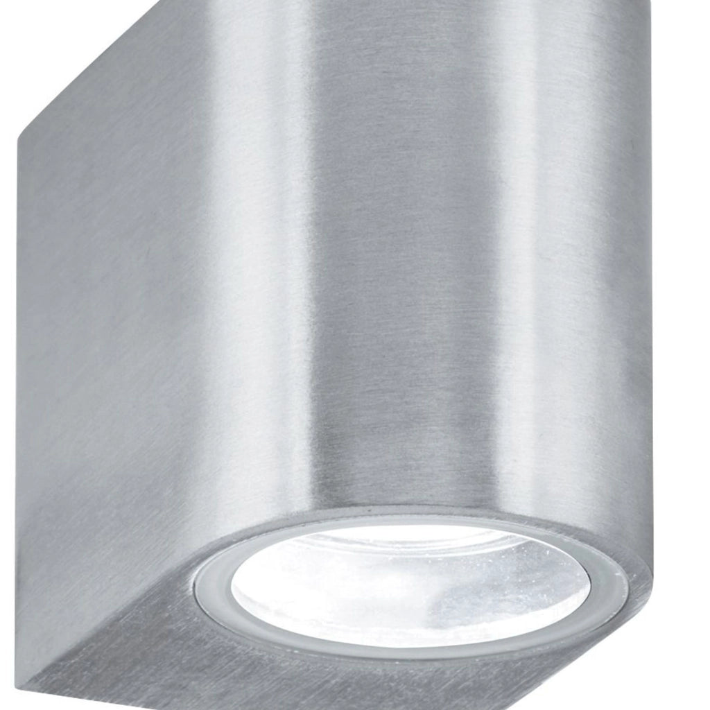 Applique Moderna Eiffel Alluminio Argento Vetro 1 Luce Gu10