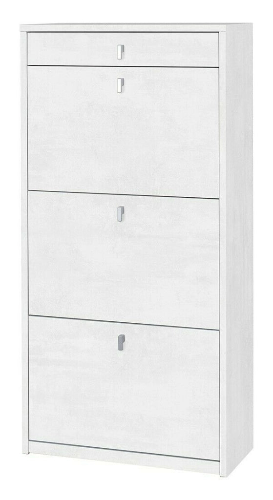 KIT SCARPIERA 3 ANTE 1 CASSETTO H127 L63 P29 Cm FINITURA BIANCO OSSIDO SARMOG Sk567k