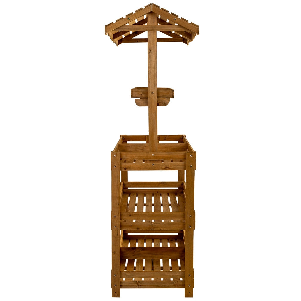 Mensola espositiva in legno marrone 95x51x165h cm