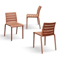 PAZZO DESIGN Sedia Brad Arancio set da 6 sedie in Polipropilene