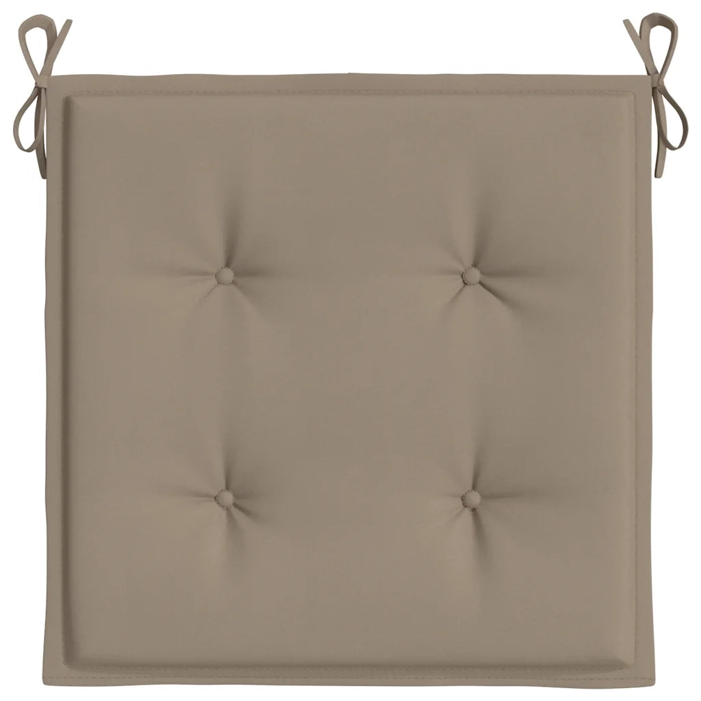 Cuscini per Sedia 2 pz Tortora 40x40x4 cm in Tessuto Oxford