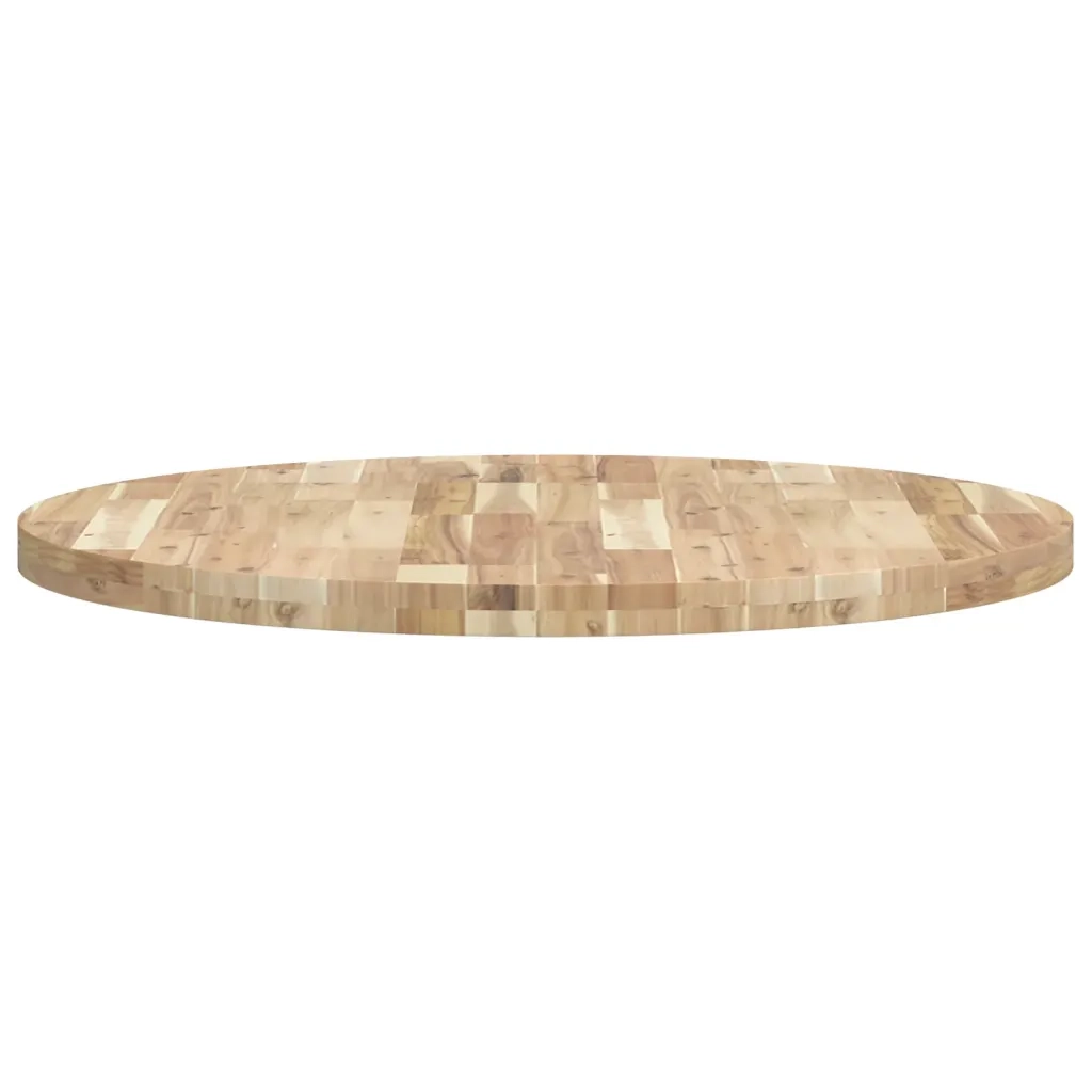 Piano Tavolo | Superficie Tavolo | Piano Scrivania Rotondo ?90x4 cm in Legno Massello di Acacia