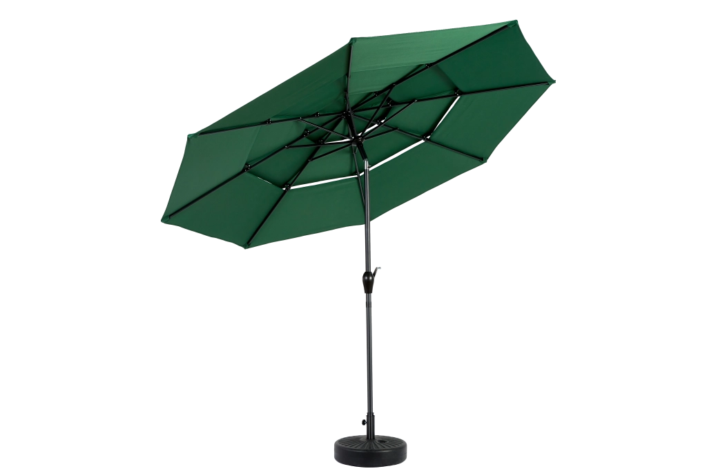 OMBRELLONE DA GIARDINO 10 FT In acciaio Verde scuro inclinabile