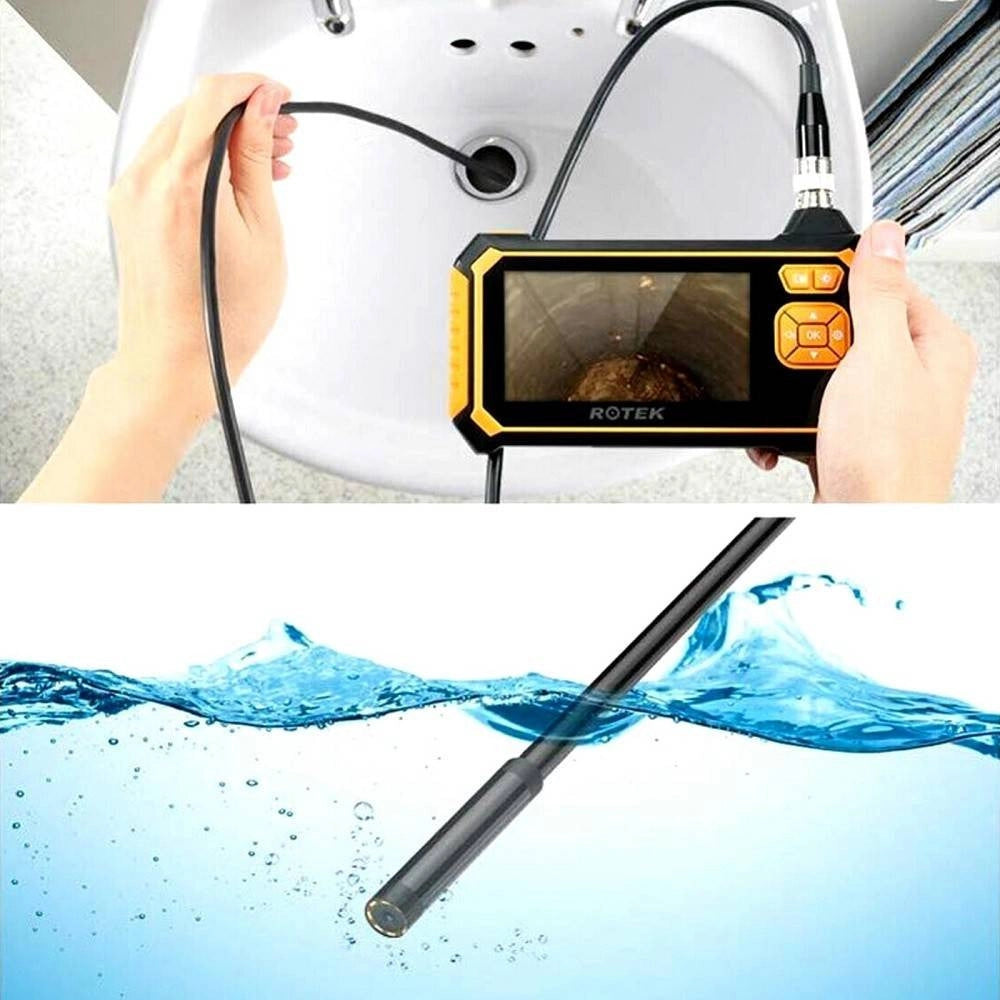 Trade Shop - Telecamera Endoscopica 5 Mt Monitor Sonda 4.3 Pollici Videocamera Impermeabile -