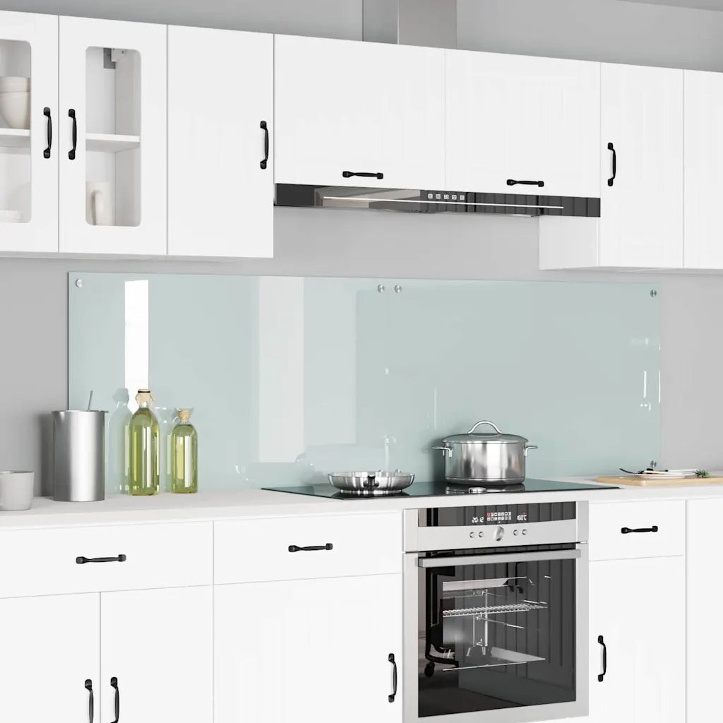 Schienale da cucina 2 pcs Bianco 100 x 60 cm vetro temperato 3415529