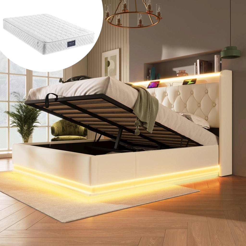 letto imbottito pu bianco 160 x 200 cm