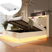 letto imbottito pu bianco 160 x 200 cm