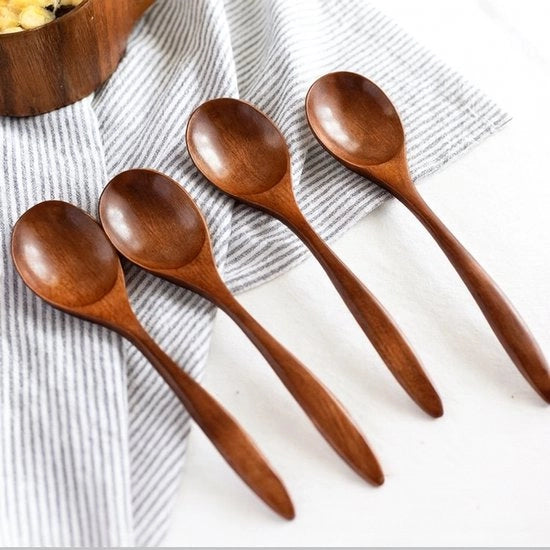 Set di 4 cucchiai in legno per miele per servizio e accessori da cucina
