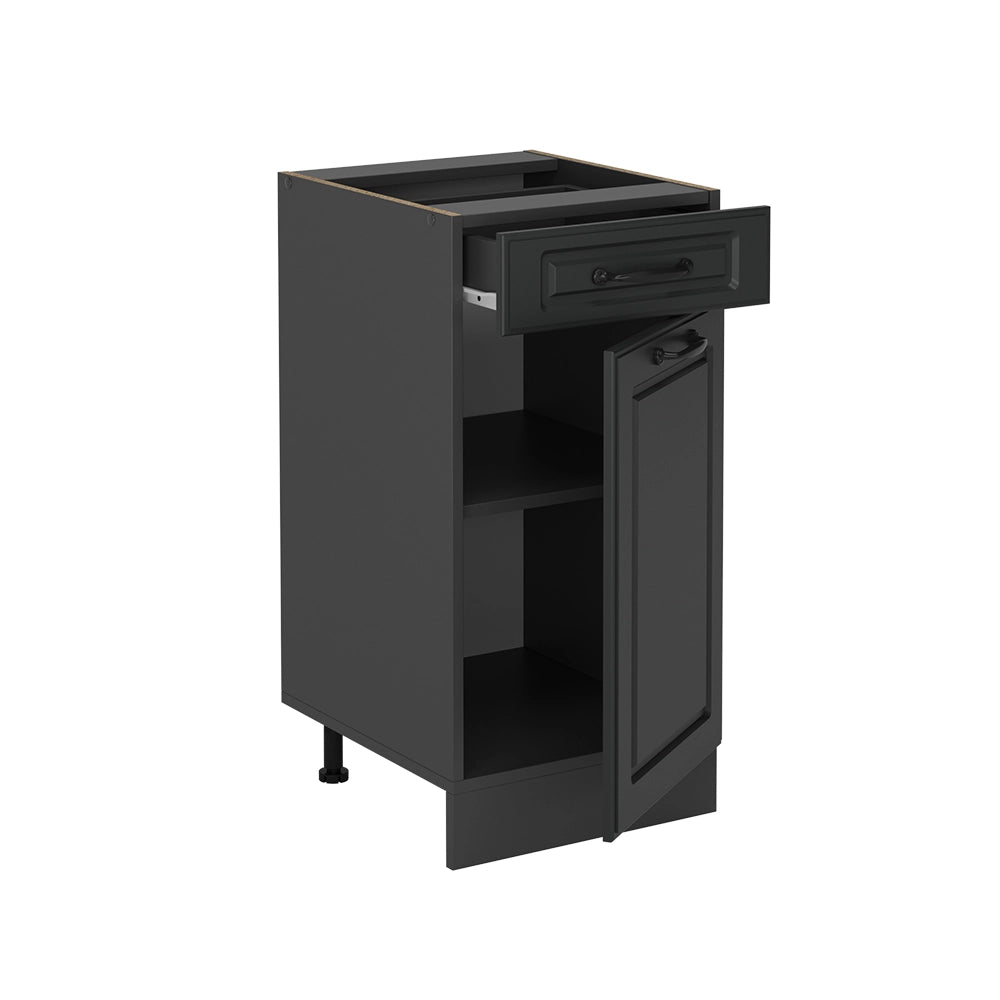 Mobiletto base per cucina R-Line Antracite rustico/Antracite 40 cm senza piano di lavoro Vicco