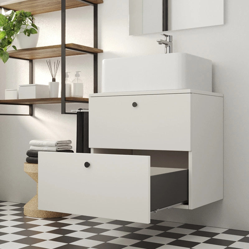 Cassetto esterno Simplex 25 kg, altezza 122 mm, profondità 490 mm, Acciaio, Verniciato bianco
