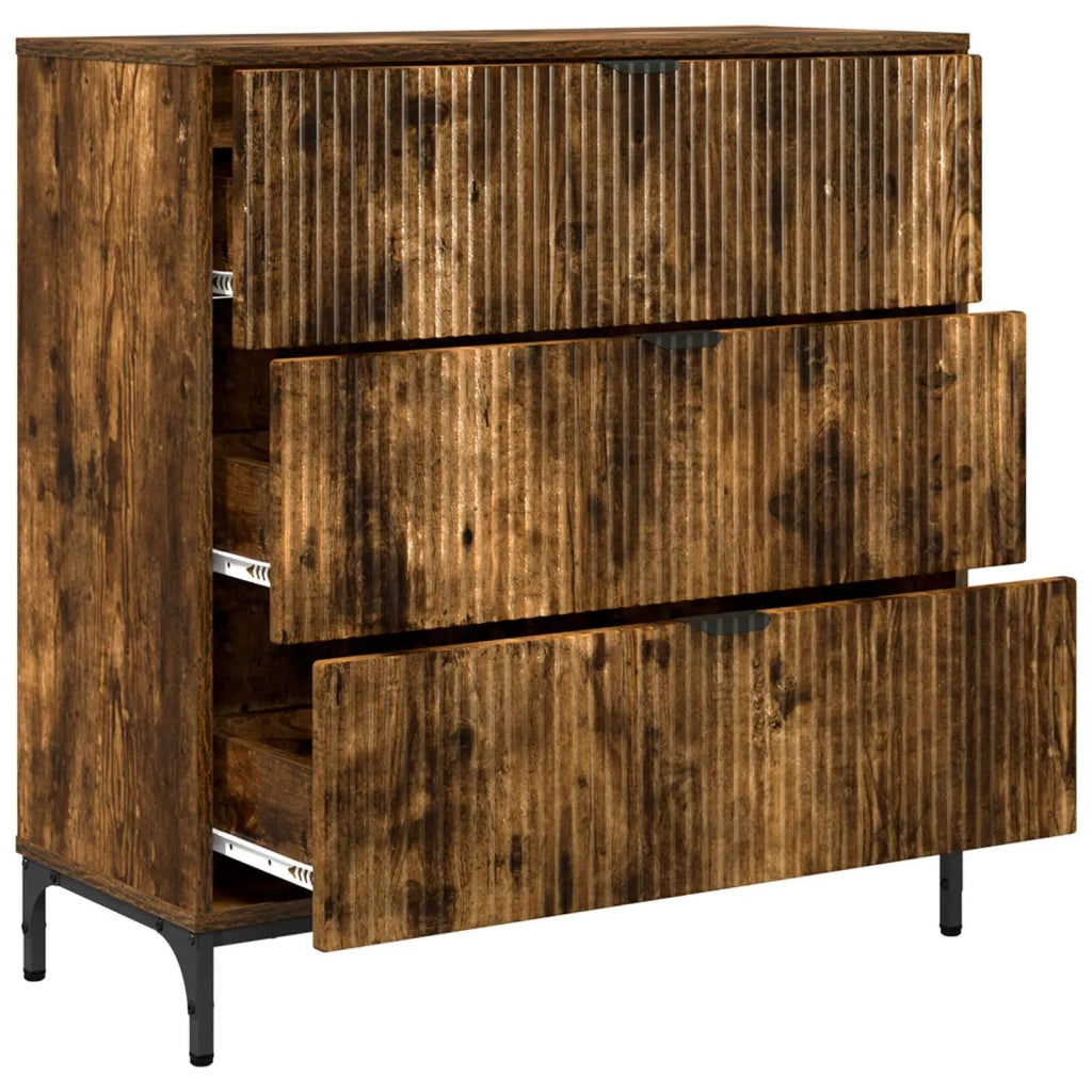 Credenza Rovere fumé 79,5 x 33 x 82 cm Legno multistrato 883439