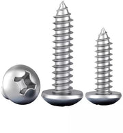 Viti a sezione rotonda in acciaio inossidabile - autoalimentanti - M3x6mm - 50 pezzi - eccellente resistenza all'usura