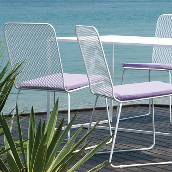 Set da giardino PACIFIC in rete stirata d'acciaio, 4 posti