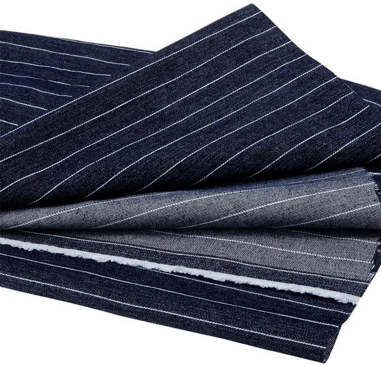 Tessuto in Denim 1,5 m Largo - Nero Cotone - Adatto per cucire - Quilting - Artigianato DIY - 0,6 mm Spessore - Tessuti