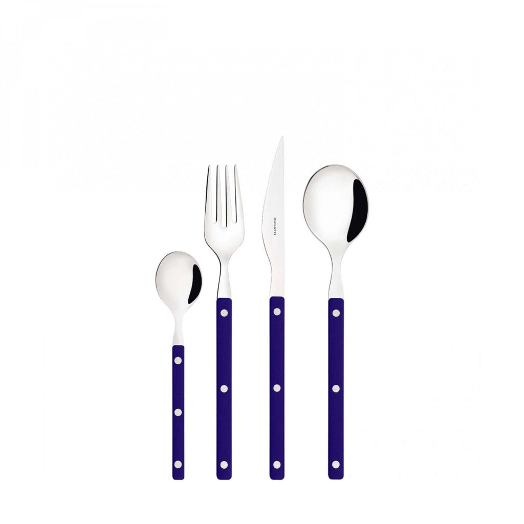 ALLEGRA, Posate Set 24 Pz, Scatola Compact, Casa Bugatti Colore: Blu Notte