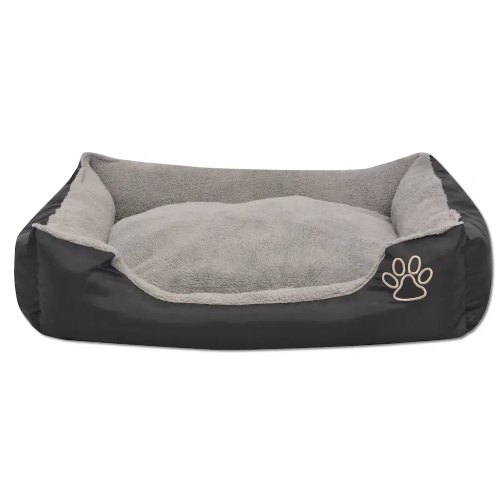 Cuccia per Cani con Cuscino Imbottito Taglia L Nero CFW1915961