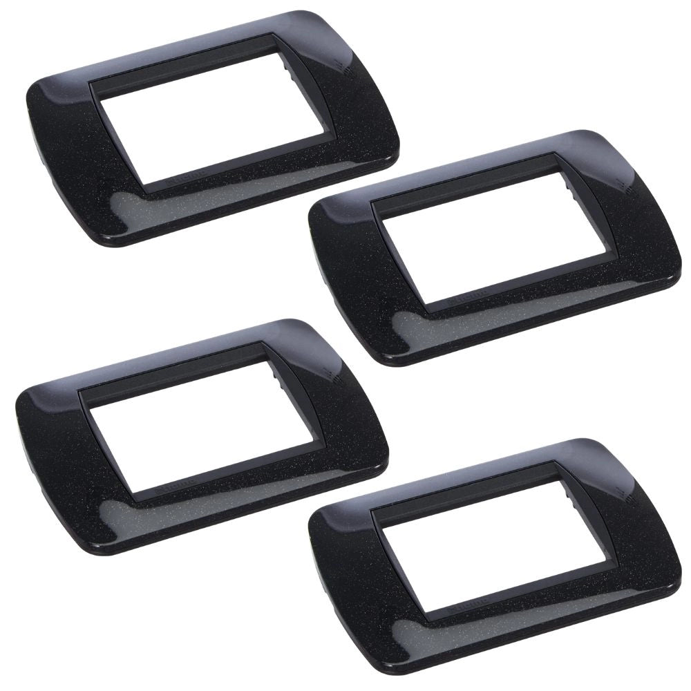 Placca 4 pezzi living light international 3 posti tecnopolimero l4803 *** colore acciaio scuro, confezione 1