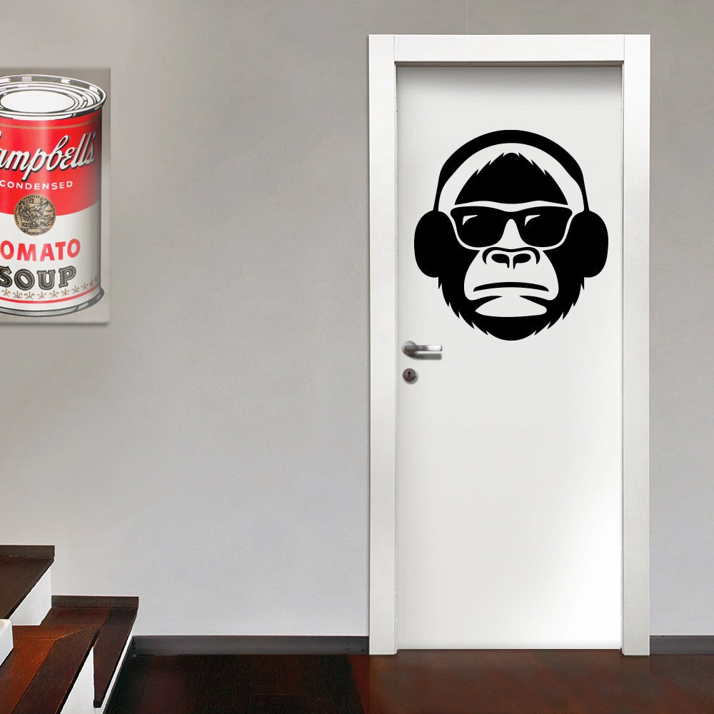 SCIMPANZE' - Adesivo murale wall sticker in vinile 55x60 cm Colore: nero