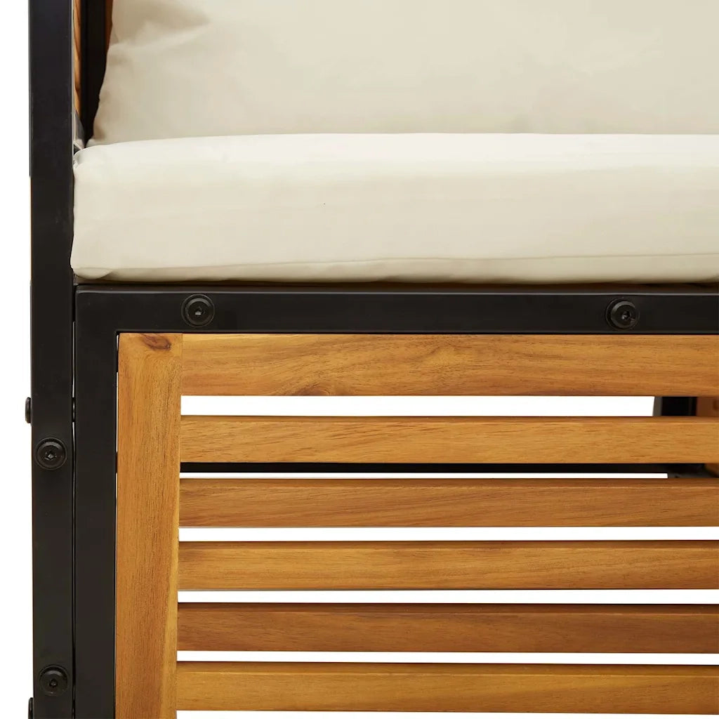 Sedia da Giardino con Cuscini in Legno Massello di Acacia CFW1599900
