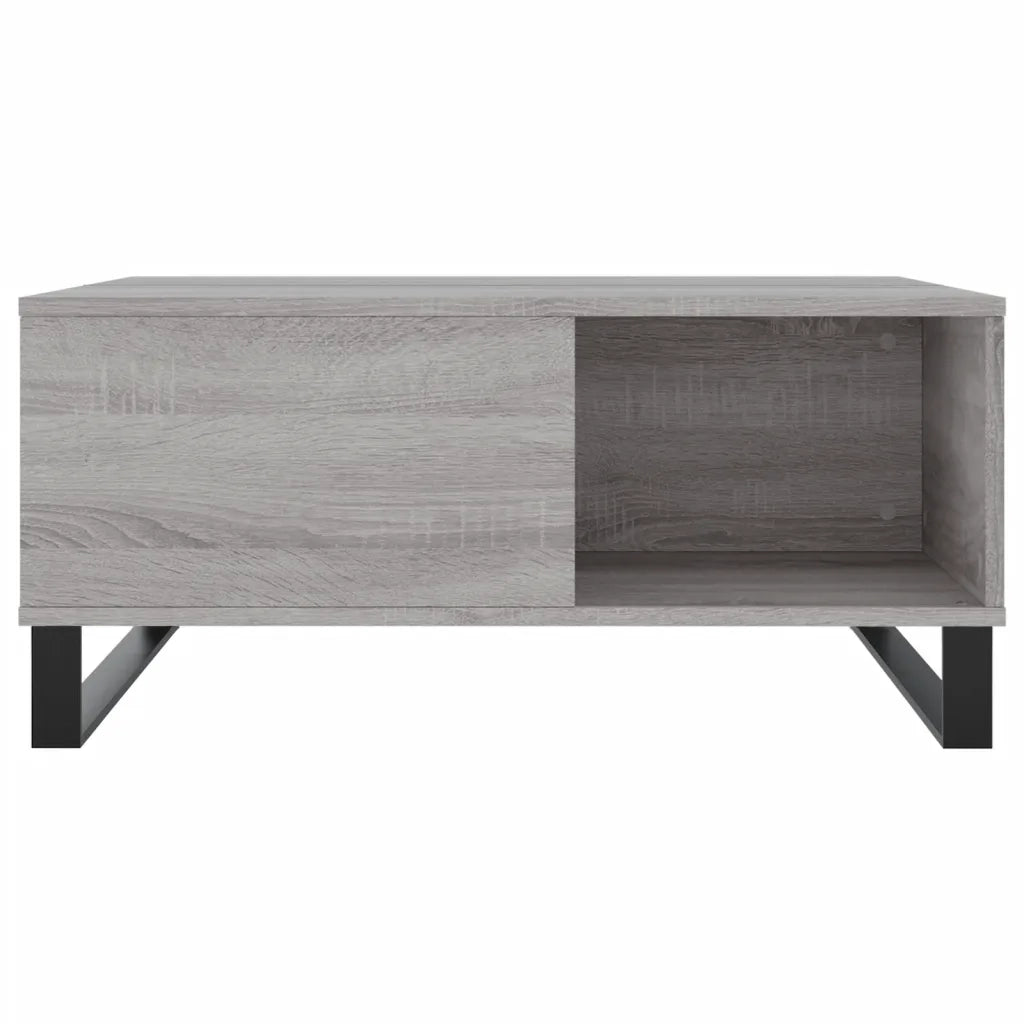 Tavolino Salotto Grigio Sonoma 80x80x36,5 cm Legno Multistrato 830794