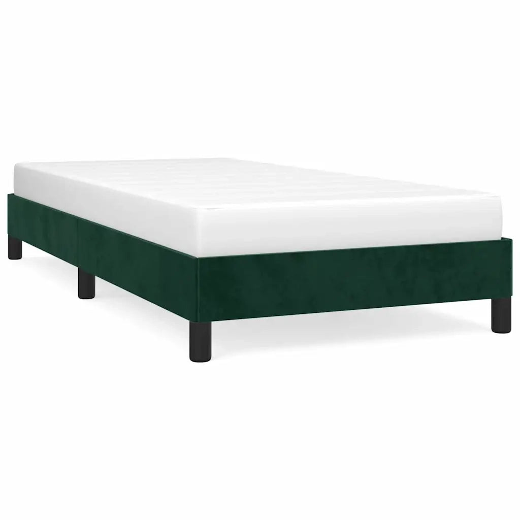 Giroletto senza Materasso Verde Scuro 100x200 cm in Velluto 346961