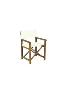 LINEA LEGNO GARDEN - Coppia sedie regista color bianco STRUTTURA RINFORZATA
