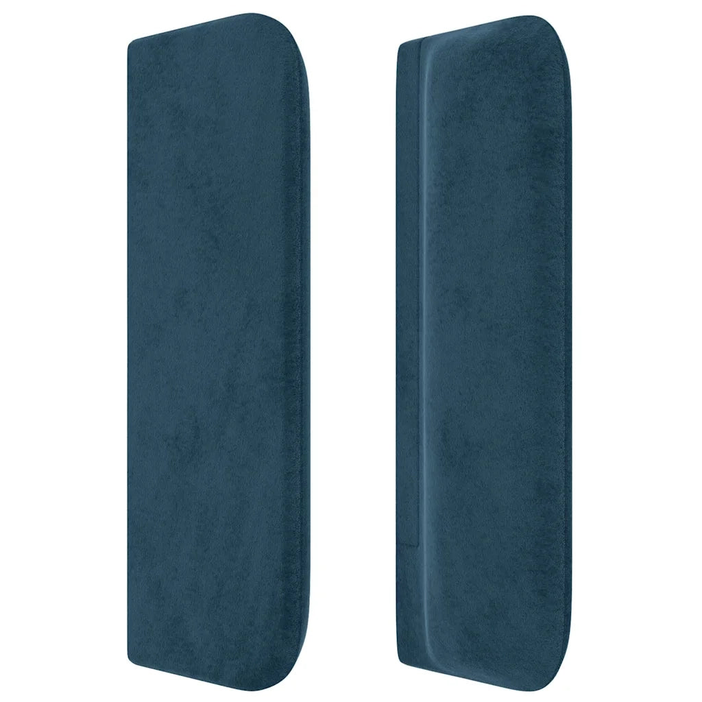 Testiera ad Orecchio Blu Scuro 203x16x78/88 cm in Velluto